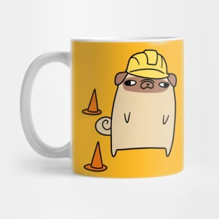 Road Worker Pug Mug